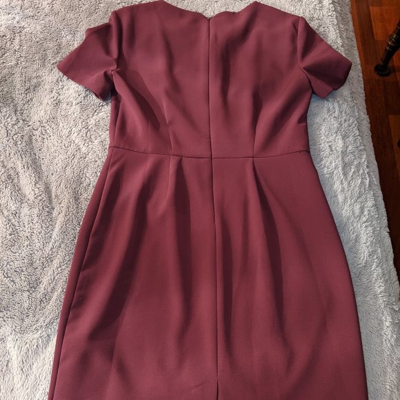 IMNYC Issac Mizrahi Burgundy Career Dress Size 6 - Picture 2 of 4